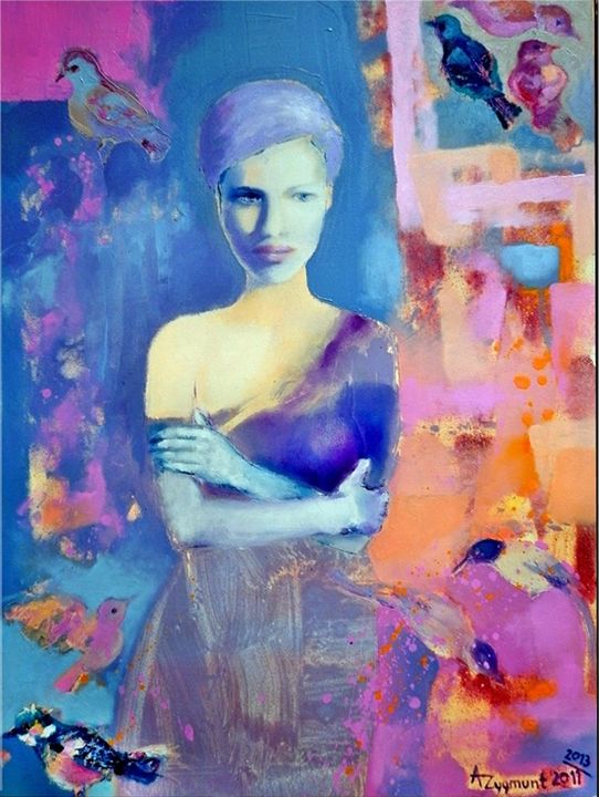 THOUGHTFUL 2, year 2013, oil canvas - Anna Zygmunt Art
