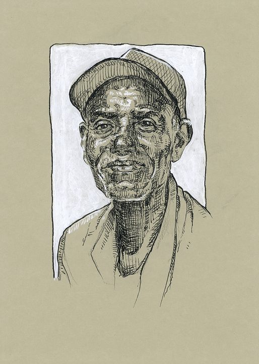Black old man portrait - KatarzynaGagol