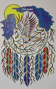 Thunderbird - Native art by Allan Joseph - Paintings &amp; Prints, Ethnic ...