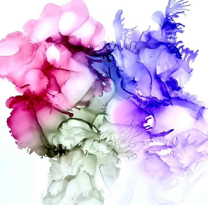 Colorful Alcohol Ink Design - Alcohol Ink Designs by Susan - Paintings ...