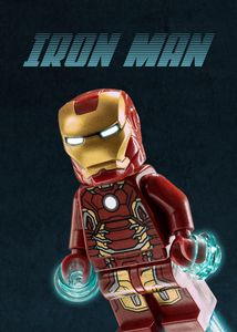 lego iron man poster