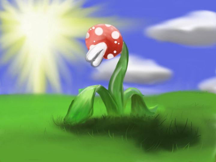 Mario flowering the sun - Tomsky Kee