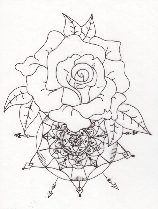 Subtle rose and mandala piece tonight. . . . . #mandala #rose #tattoo  #tattooideas #ink #dotwork #realism #freshink #tattoos #california… |  Instagram