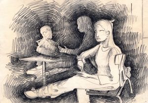 A sitting Girl