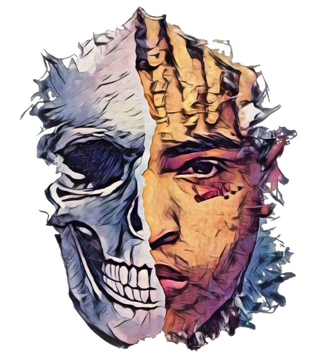 XxxTentacion Skull Morph Memorabilia - gallery - Paintings