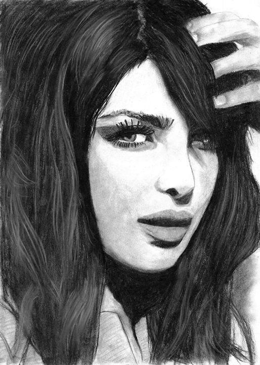 Pencil sketching of my favorite Bollywood Actress Priyanka Chopra. — Steemit