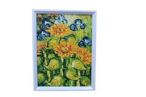 Still life blue and yellow flowers - AsopPaints - Paintings & Prints ...