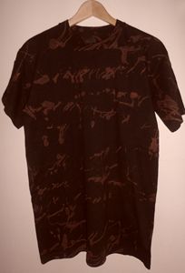 Black Brown Hand Printed T-shirt