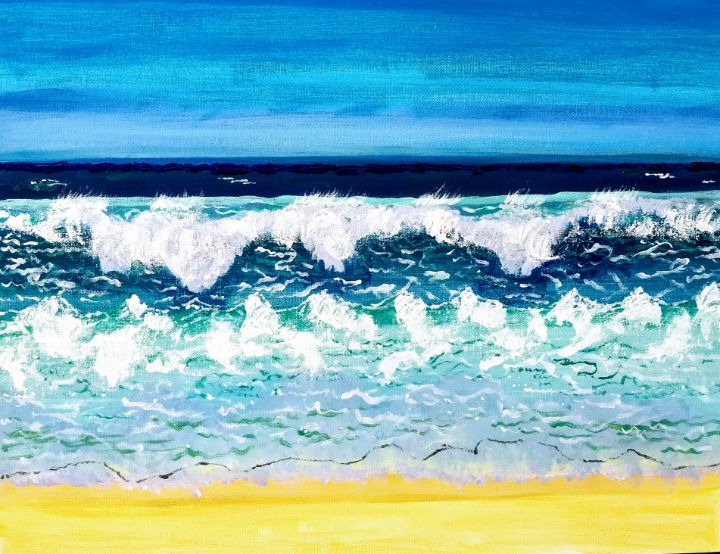 Ocean Blue - Kavitha Prabhu Arts - Paintings & Prints, Landscapes ...