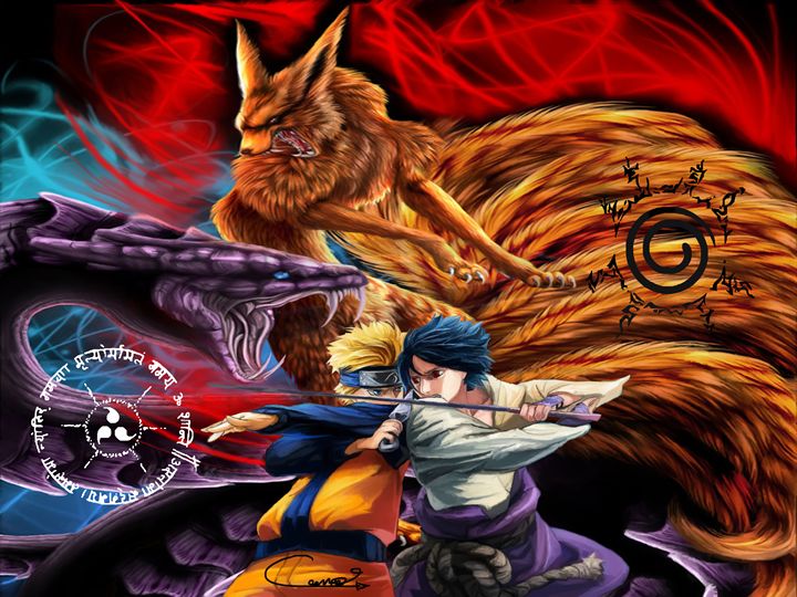 Naruto Vs Sasuke Fight - Diamond Paintings 