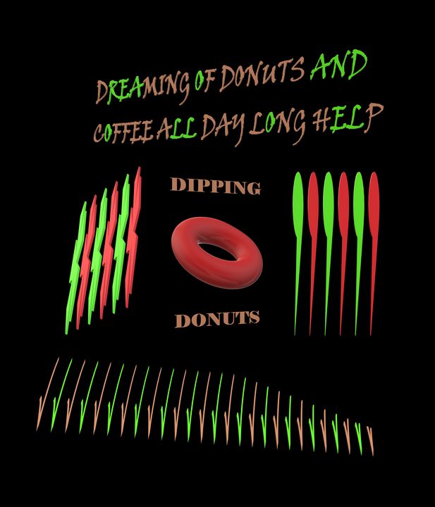 Dreaming of Donuts and Coffee Archie Paintings & Prints, Abstract