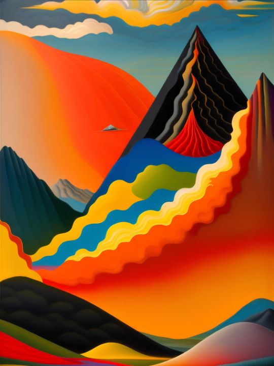 Magic Mountain CAT 3304 - Digital Esoteric Art - Digital Art & AI ...