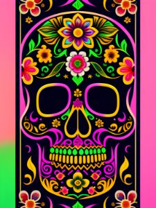 Flower Sugar Skull - Beth's Art & Graphics - Digital Art, Ethnic, Cultural,  & Tribal, Mexican - ArtPal 