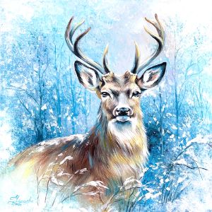 Oil Pastel Winter Landscape paintings for beginners