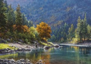 Sunny place in the foresr - Viktar Yushkevich Yuvart - Paintings