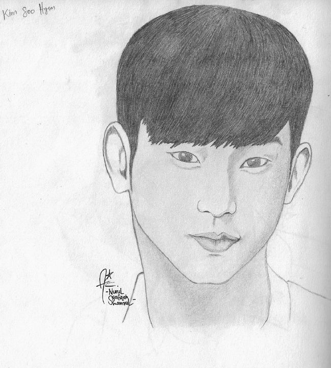 Kim Soo Hyun Portrait - nsart - Drawings & Illustration, People ...