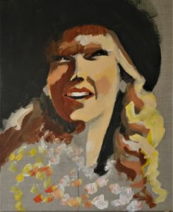 Portrait of Taylor Swift with hat.