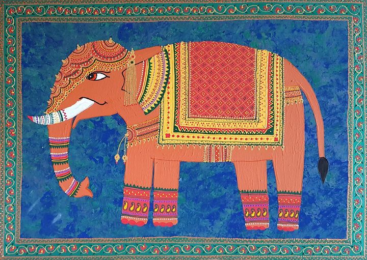 indian tribal patterns elephants