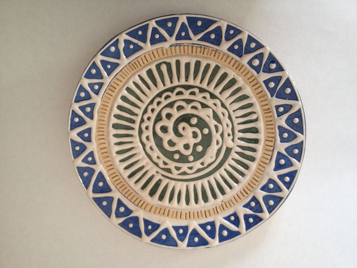 Slip Trailing Decorative Plate Hardy Ceramics Ceramics