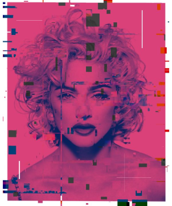 Madonna Pixelated EXCLUSIVE Art - red-amber65 - Digital Art
