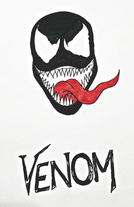 venom face drawing