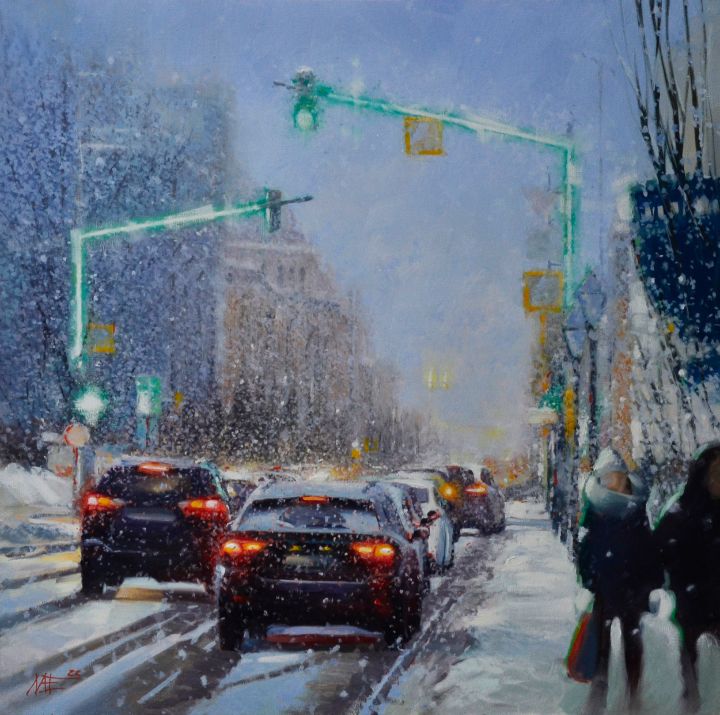 WINTER - Artem Lozhkin - Paintings & Prints, Buildings & Architecture ...