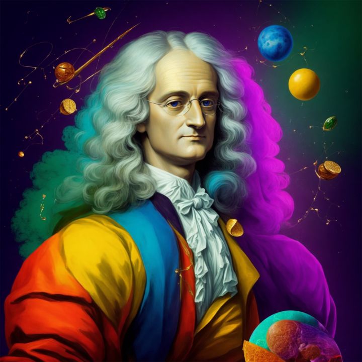 Isaac Newton Vsg Drawings And Illustration Astronomy And Space Other Astronomy And Space Artpal 3368