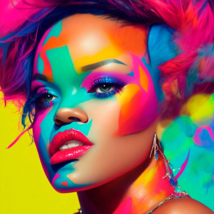 Rihanna - vsg - Digital Art & AI, Entertainment, Music, Pop Music - ArtPal