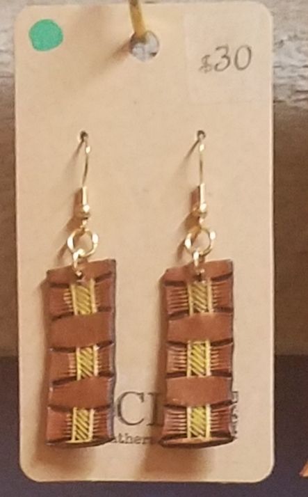 Tooled Leather Earrings - RCLeathers