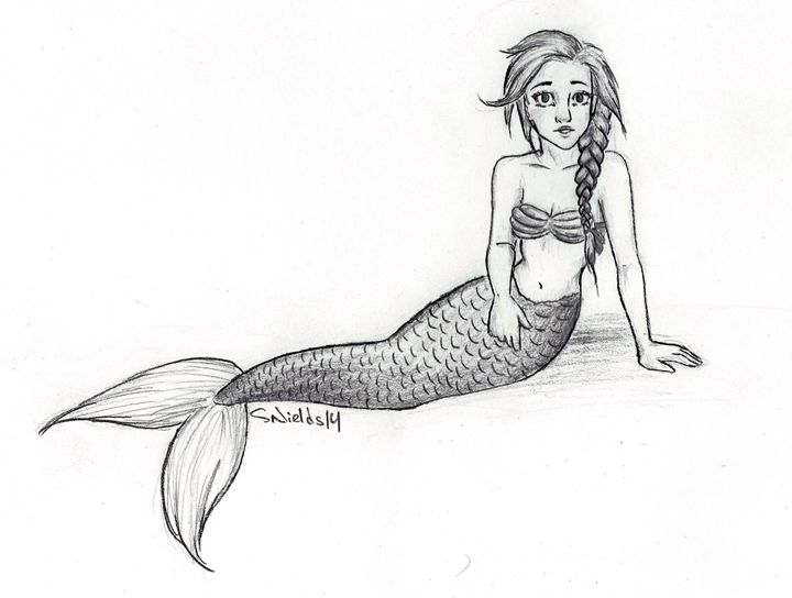 pencil drawings of mermaids