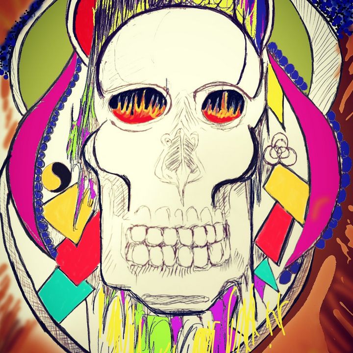 Blazing Skull - JmurArt