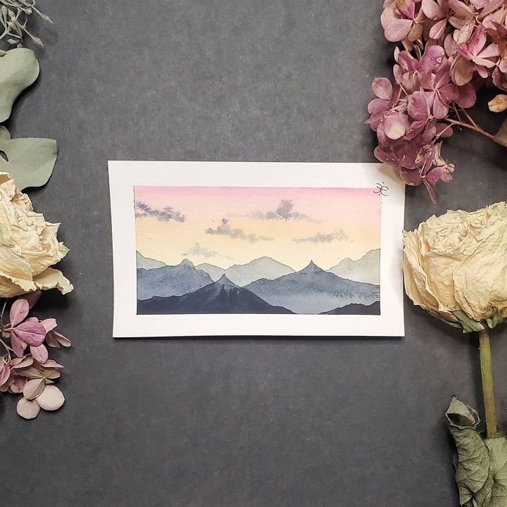 Simple sunset - Strokes in time