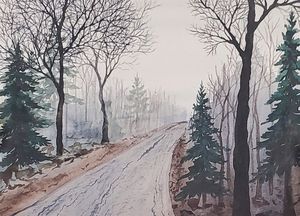 Old back road painting