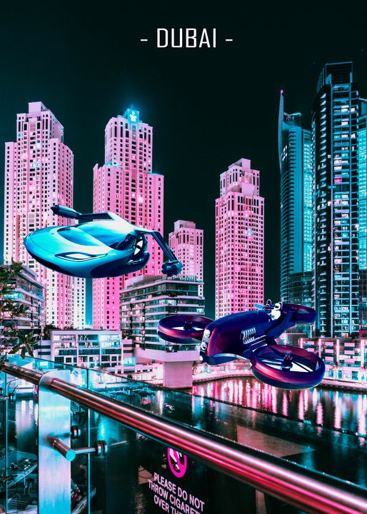 Dubai City Neon 2077 - Jeff Nugroho