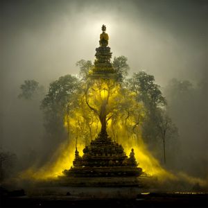 Misty Jungle Hindu Temple