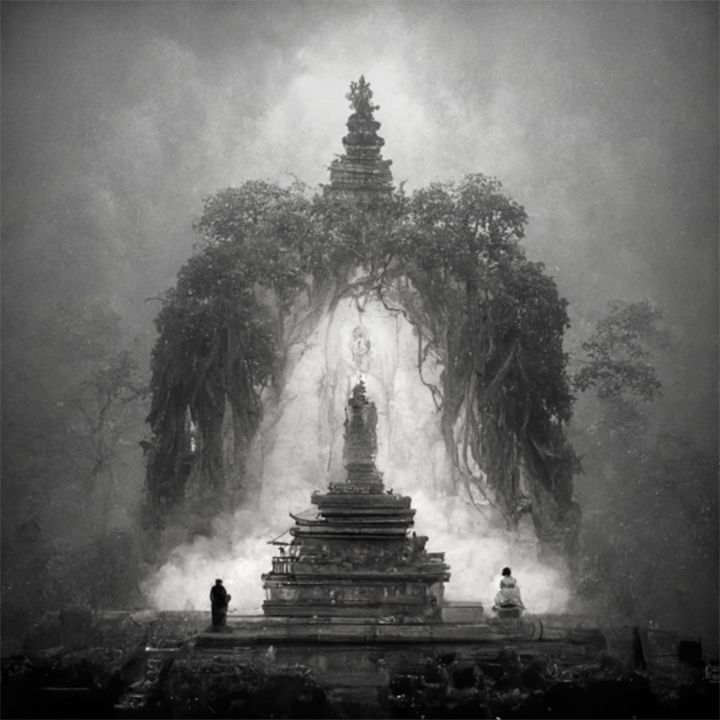 Misty Morning Jungle Hindu Temple - Web Seed Designs