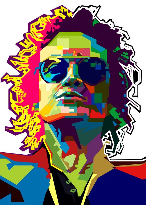 Glenn Hughes Retro Art WPAP - Retro Art WPAP - Digital Art, People ...