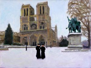 Hiver A Notre Dame - David Zimmerman Fine Art