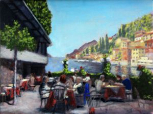 Brunch on Lake Como - David Zimmerman Fine Art