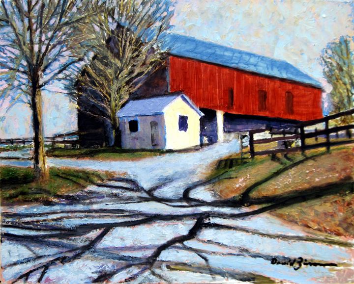 The Red Barn - David Zimmerman Fine Art