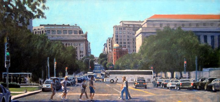7th Street Crossing - David Zimmerman Fine Art