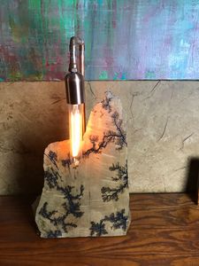 Lightning wood lamp #62 - OTTO ART