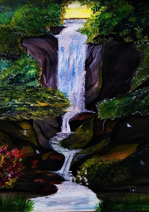 Nature Lekz Art Paintings And Prints Landscapes And Nature Waterfalls Artpal