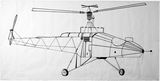 Original helicopter drawing on paper