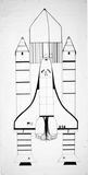 Space shuttle on paper