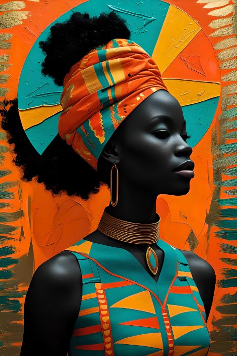 Queen of Vibrance– Afrocentric Grace - Digitalart - Digital Art & AI ...