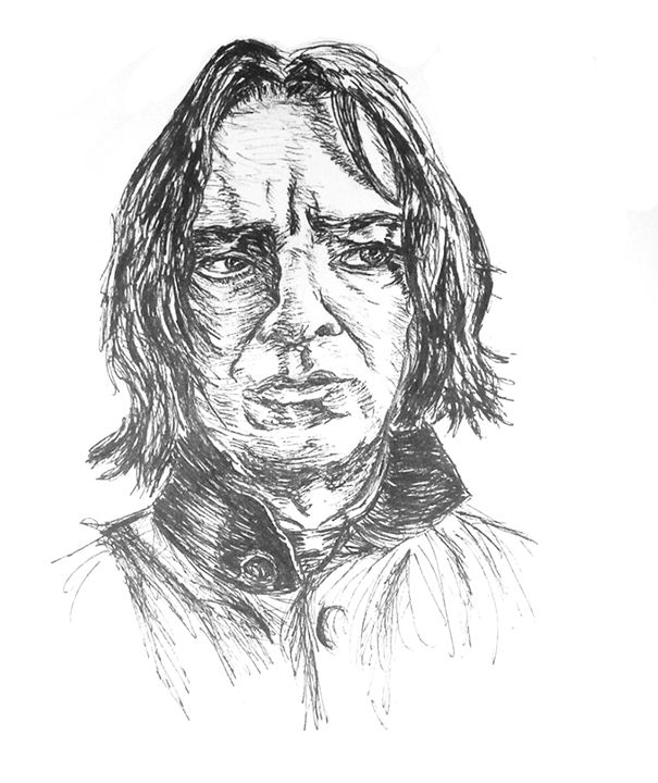 Drawing Alan Rickman SeverusSnape  YouTube
