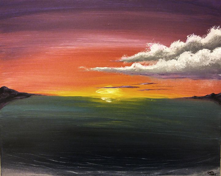 Burning Sunset   Chris Terry Artwork   Paintings & Prints, Landscapes