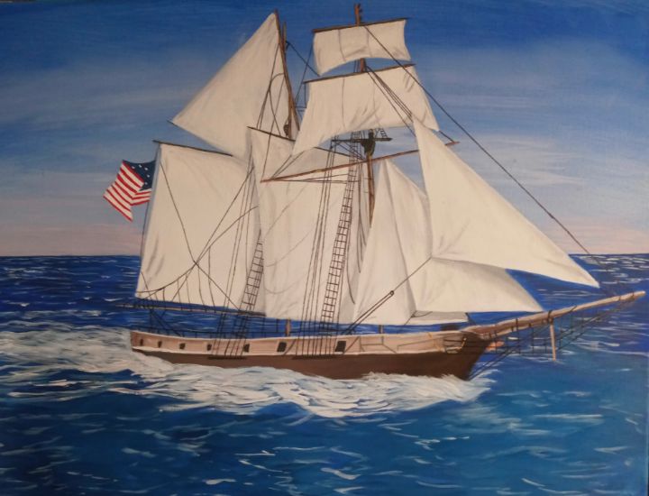 Brigantine Schooner Ship - Joseph V Armstrong