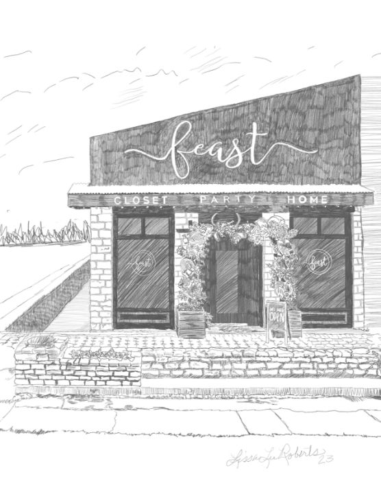 Feast Store Glen Rose, Texas Art by Lissa Digital Art & AI